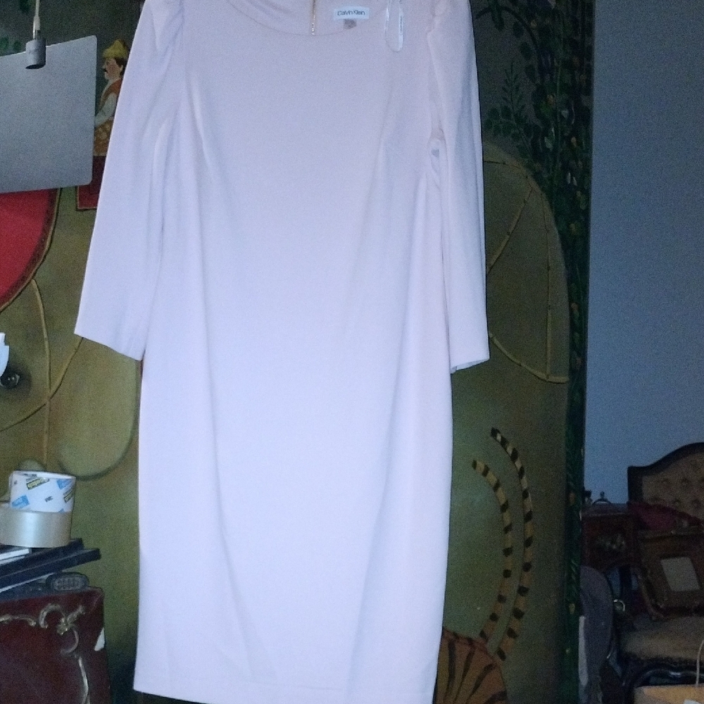 Calvin Klein Soft Pink Long Sleeve Dress